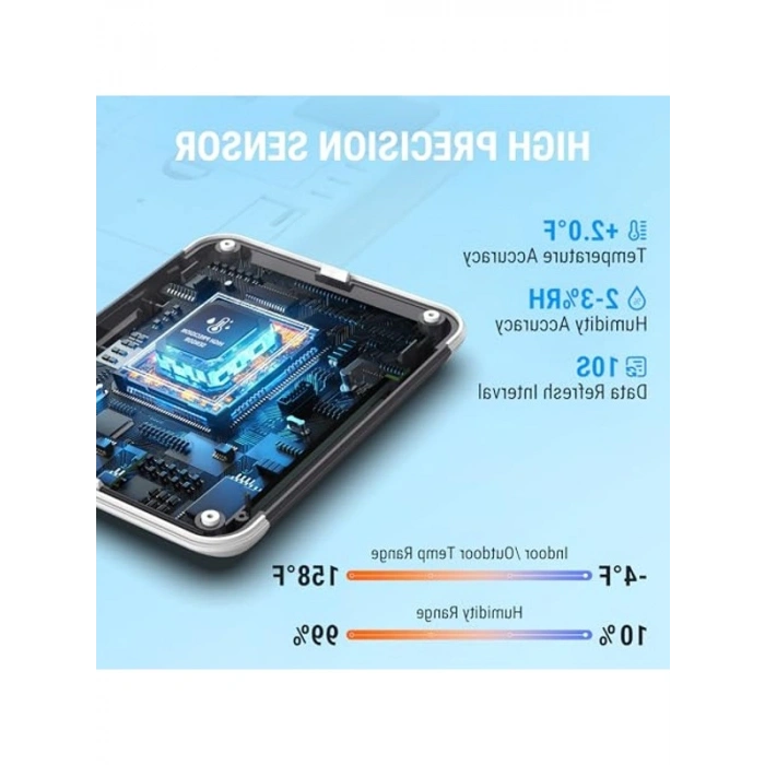 Kablosuz Dijital Termometre, Nem ve Sıcaklık Ölçer