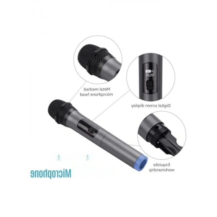 Kablosuz Dinamik Mikrofon Seti - Taşınabilir Kullanım