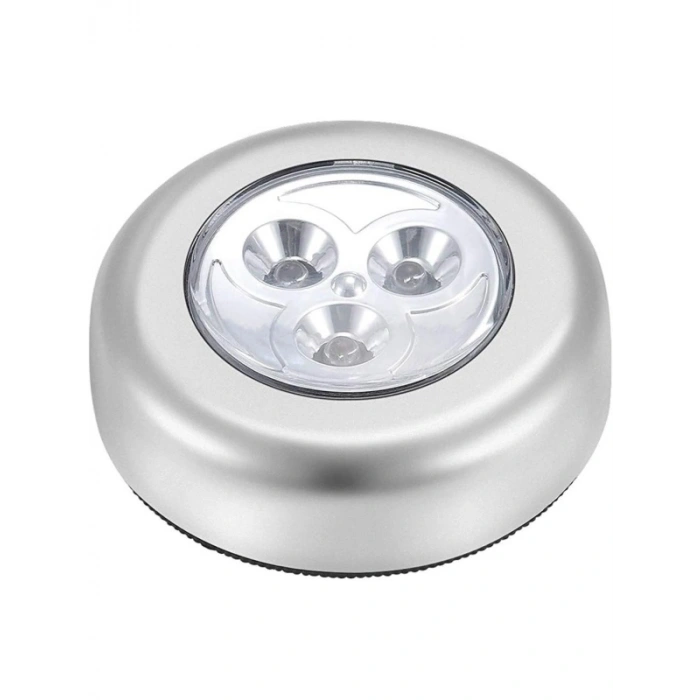 Kablosuz Dokunmatik Pilli Led Spot Lamba - 3 LEDli Aydınlatma