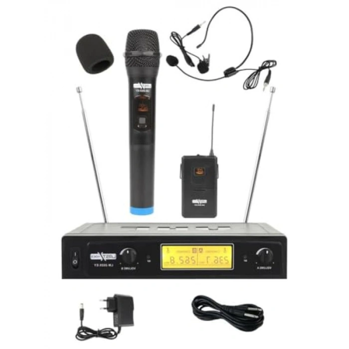 Kablosuz EL ve Headset Mikrofon Seti - Çiftli Telsiz
