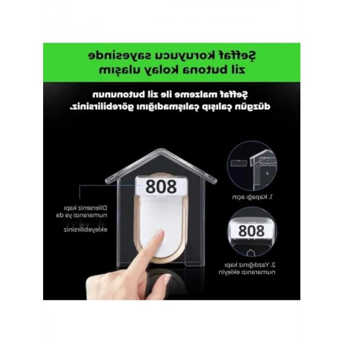 Kablosuz Kapı Zili Koruyucu Kapak - Su Geçirmez
