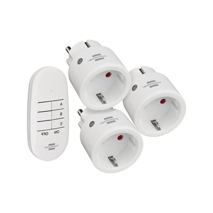 Kablosuz Priz Seti - 3lü Uzaktan Kumanda ile Kontrol