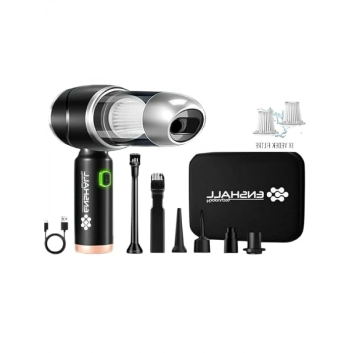 Kablosuz Şarjlı 3 Kademeli Araç Süpürgesi