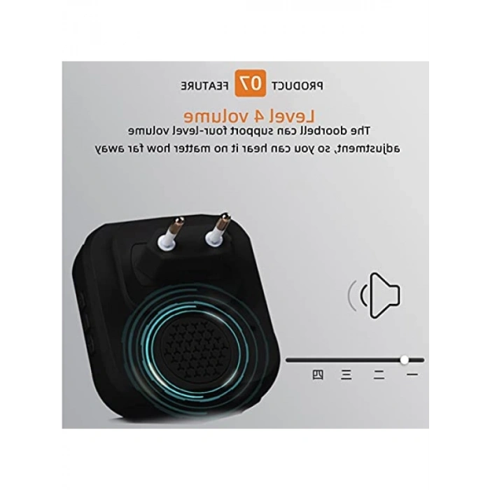 Kablosuz Su Geçirmez Kapı Zili, 2 İç Ünite ile