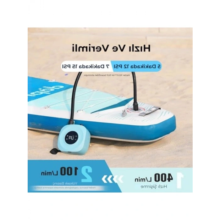 Kablosuz SUP Pompası, LED Ekranlı ve Taşınabilir