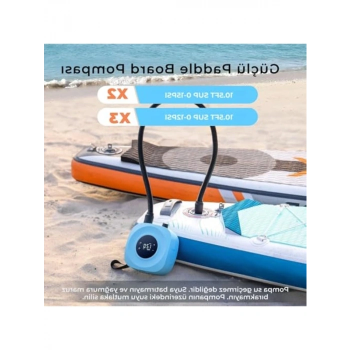 Kablosuz SUP Pompası, LED Ekranlı ve Taşınabilir