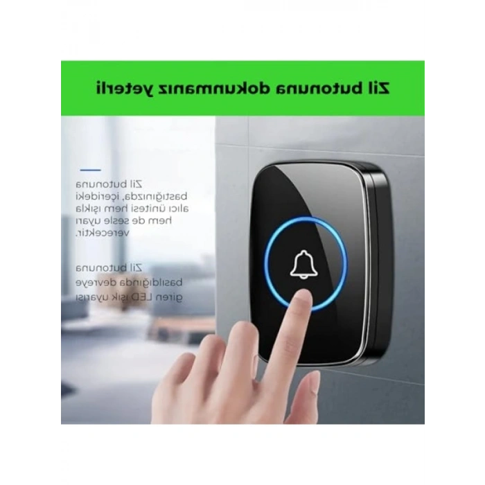 Kablosuz Uzaktan Kumandalı Kapı Zili - 300 m Menzil