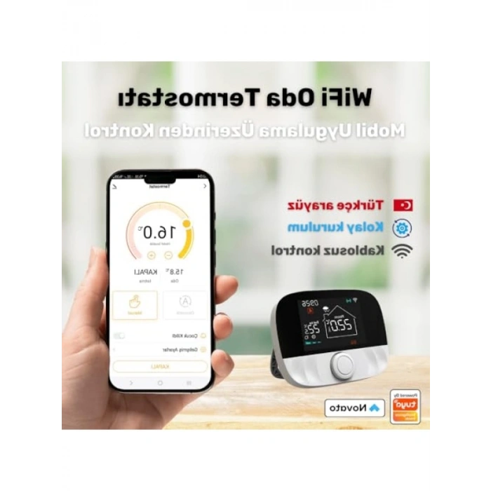 Kablosuz WiFi Akıllı Oda Termostatı, Uzaktan Kontrol ve Programlama Özellikli