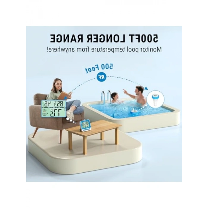 Kablosuz Yüzen Havuz Termometresi - 150 Metre Menzil
