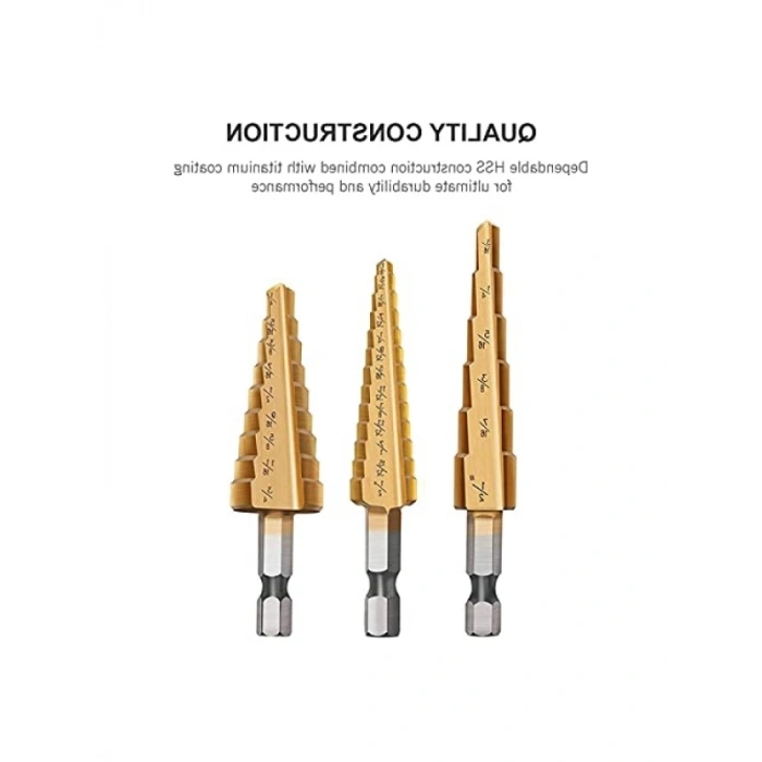 Kademeli Matkap Ucu Seti (3 Adet)