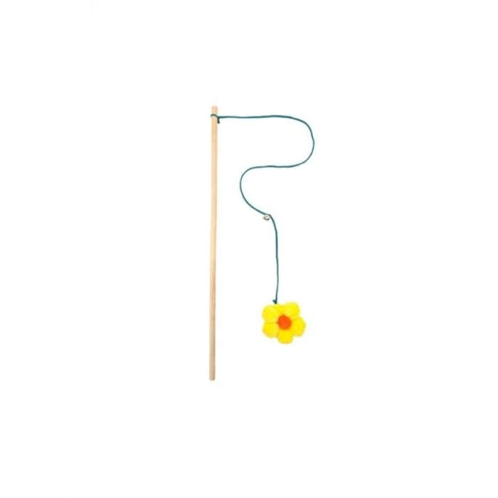 Kadife Ayçiçeği Desenli Kedi Oltası