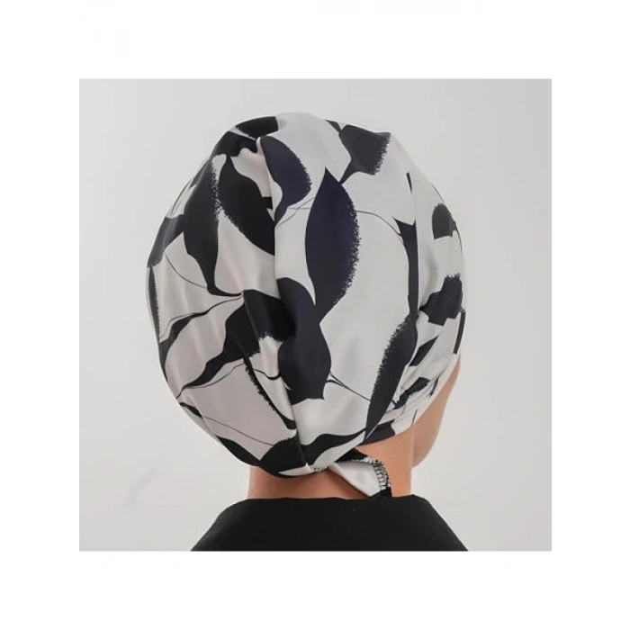 Kadın Yaprak Desenli Tesettür Bone - Konforlu ve Şık