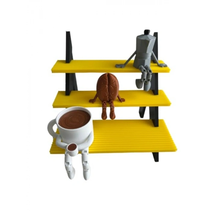 Kahve Temalı 3 Parçalı Dekoratif Biblo Seti