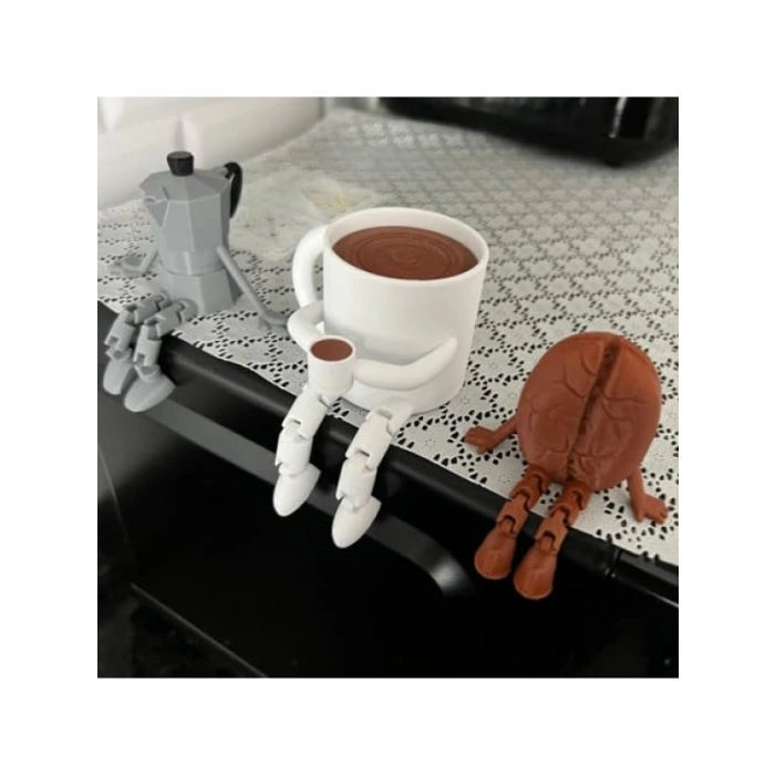 Kahve Temalı 3 Parçalı Dekoratif Biblo Seti