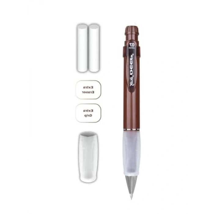 Kahverengi 0,7 mm Kalem ve Silgi Yedekli Set
