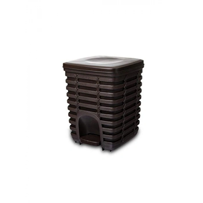 Kahverengi 9 Litre Kapasiteli Pedallı Çöp Kovası