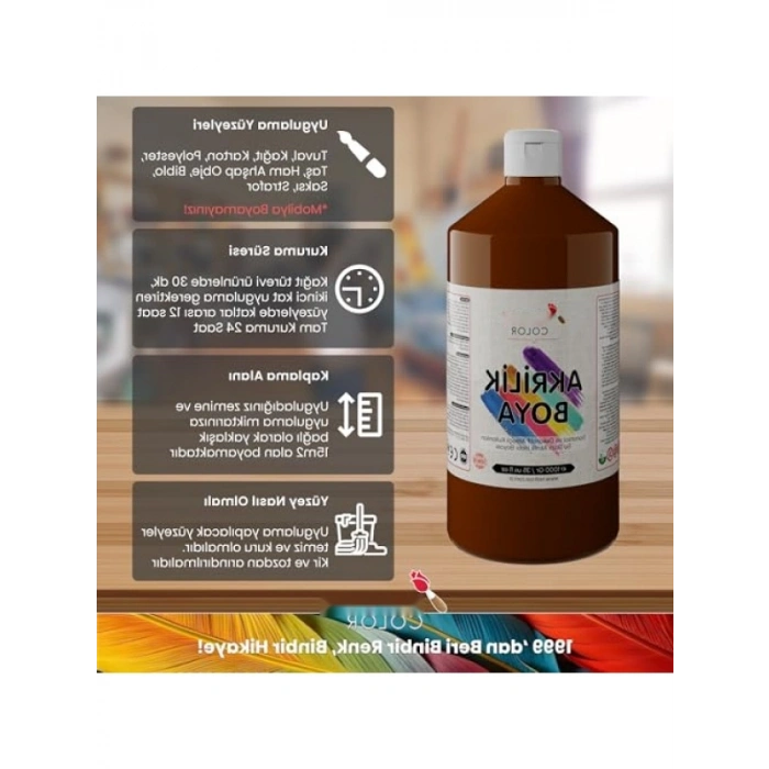 Kahverengi Akrilik Boya - 1000 gr