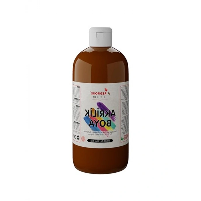 Kahverengi Akrilik Boya - 500 gr Sanat Projeleri İçin