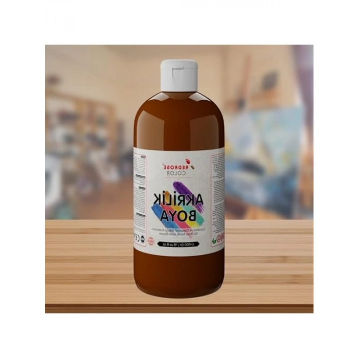 Kahverengi Akrilik Boya - 500 gr Sanat Projeleri İçin