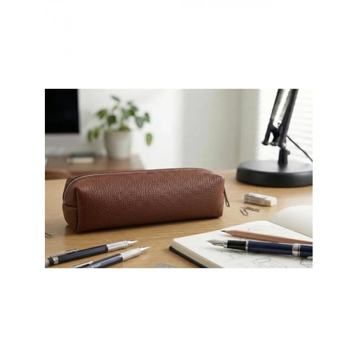 Kahverengi Deri Kalem Kutusu