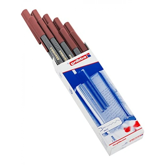Kahverengi Fineliner Kalem Seti - 10 Adet - 0,3 mm Uç