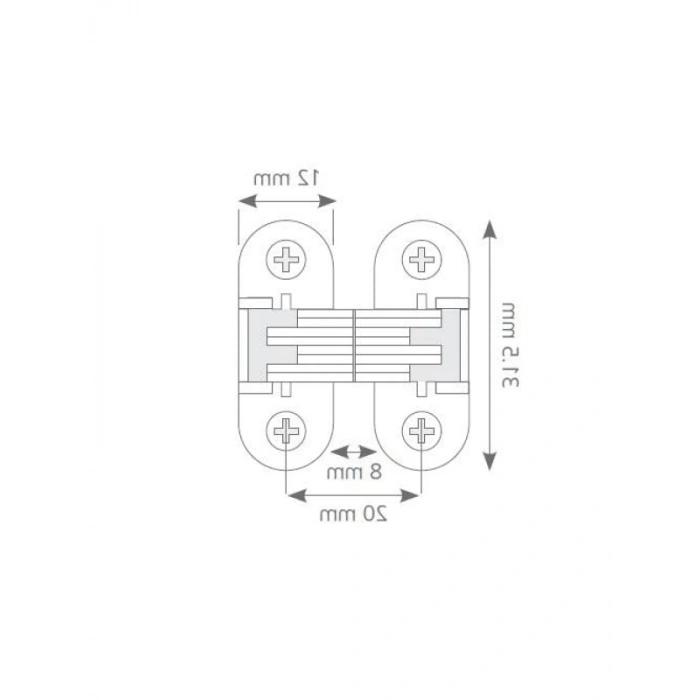 Kahverengi Plastik Oval Masa Menteşesi - 2 Adet