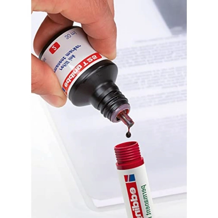 Kalıcı Kırmızı Mürekkep Yedeği - 25 ml