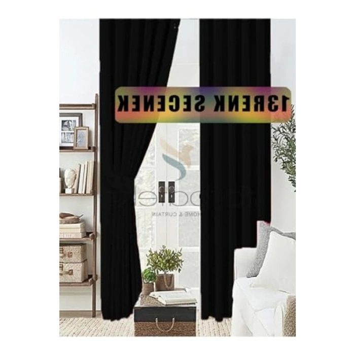 Kalın Blackout Güneşlik Fon Perde, Düz Dikim, 120 x 250 cm