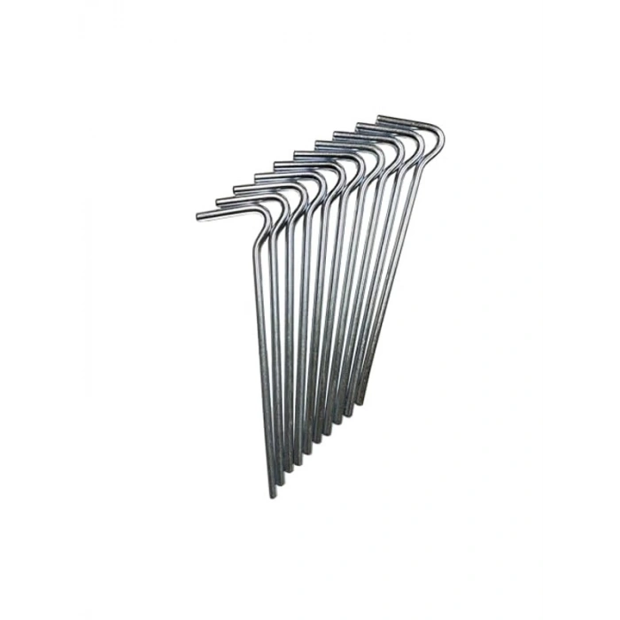 Kalın Çelik Metal Çadır Kazığı, Paslanmaz Çelik ve 10 Adet