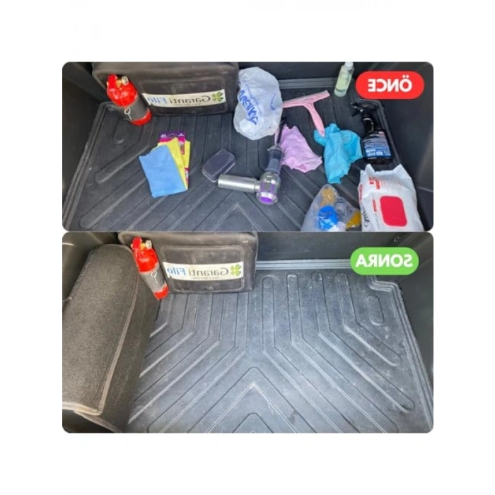 Kalın Keçe Yapılı Oto Bagaj Organizer - Kapaklı ve Pratik