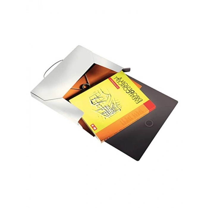 Kalın Lastikli Dosya, Beyaz, 250 Sayfa Kapasiteli