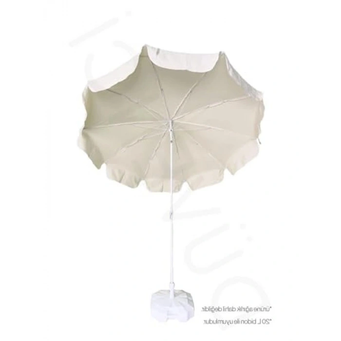 Kalın polyester kumaşlı şemsiye, 10 telli, balkon ve plaj için ideal