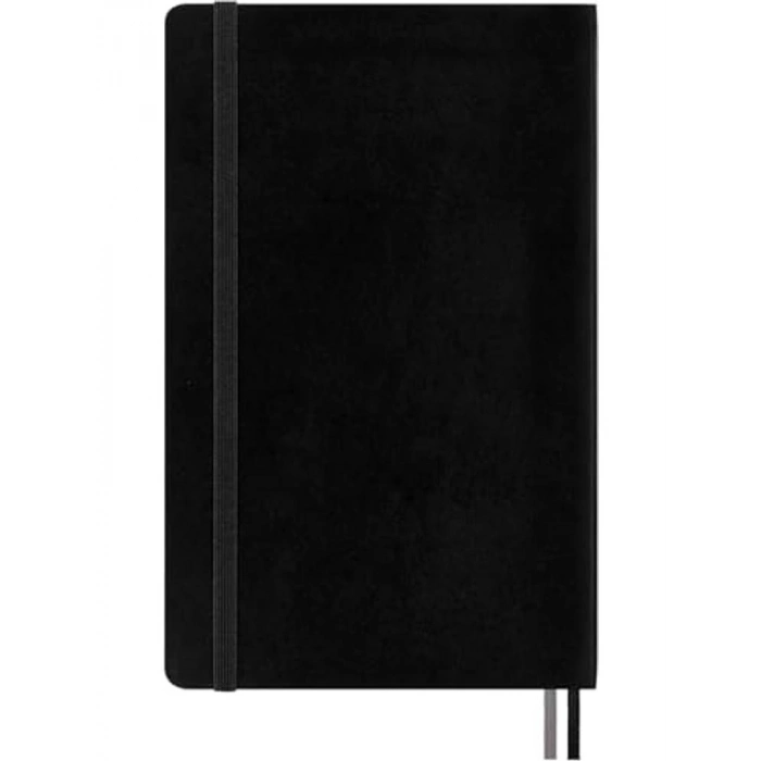 Kalın Siyah Yumuşak Kapaklı L Boyutunda Çizgili Defter