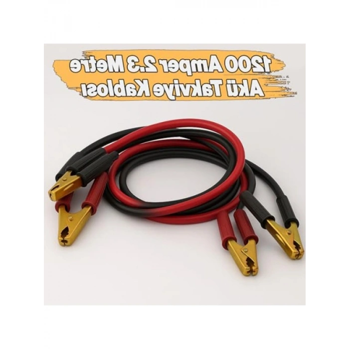 Kalın Telli Güçlü Akü Takviye Kablosu 1200 Amper