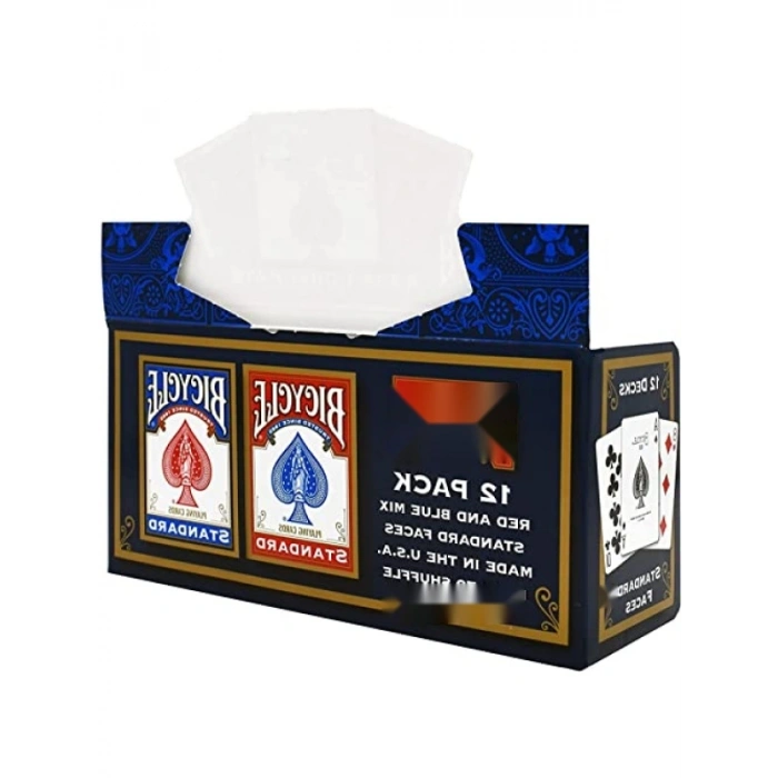 Kaliteli 12 Deste Oyun Kartı (6 Kırmızı, 6 Mavi)