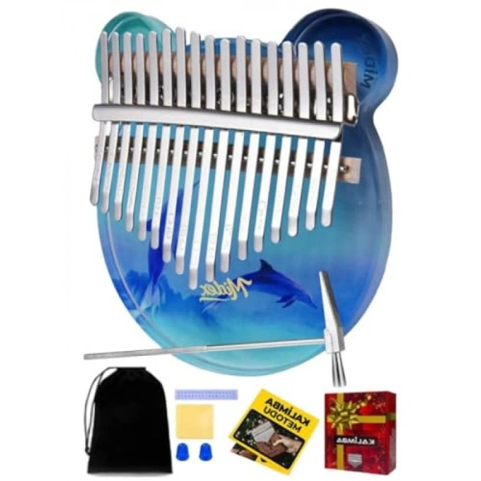Kaliteli 17 Tuşlu Okyanus Cam Kalimba Full Set