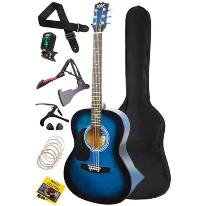 Kaliteli 40 İnç Akustik Gitar Seti 4/4 Yetişkin