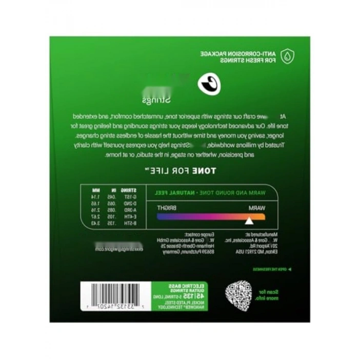 Kaliteli 5 Telli Bas Gitar Teli (45-135)