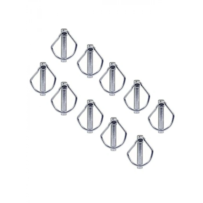 Kaliteli Çelik Traktör Pimi - 10 mm, 10 Adet