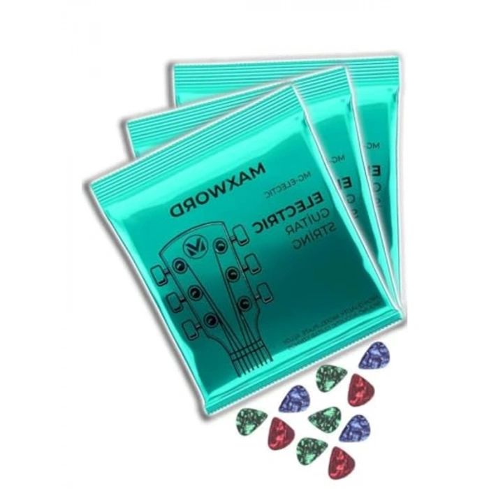 Kaliteli Elektro Gitar Telleri Seti, 3 Takım ile