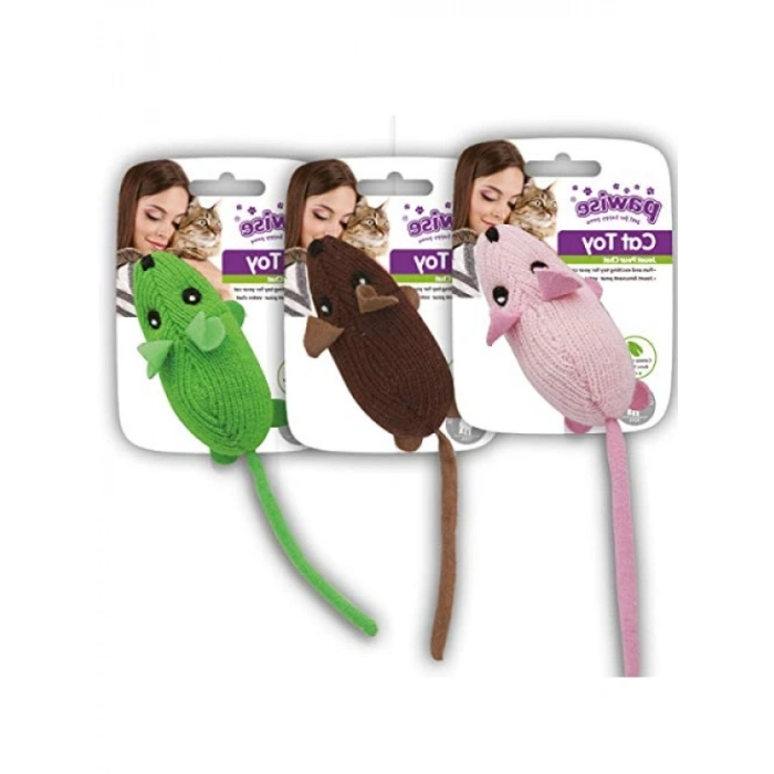 Kaliteli Fare Şeklinde Kedi Oyuncağı 20x4,5 Cm