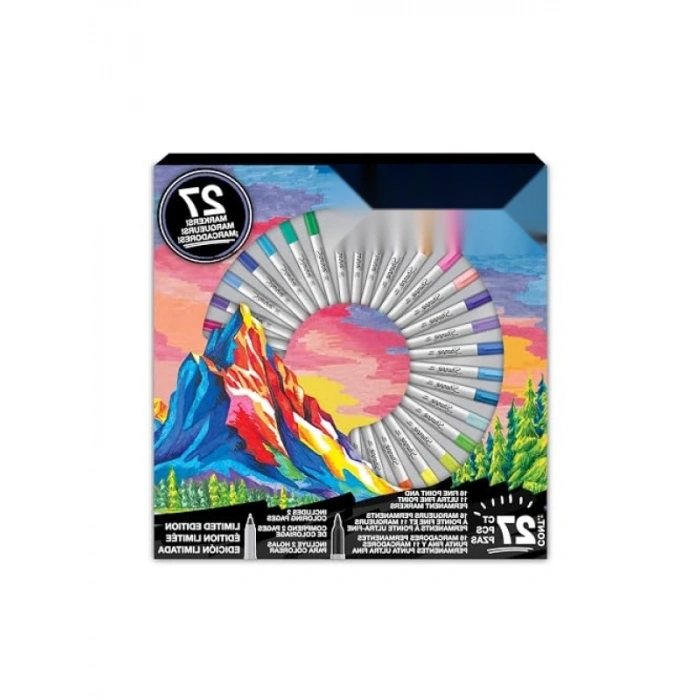 Kaliteli Kalıcı Markör Seti - 27 Renk