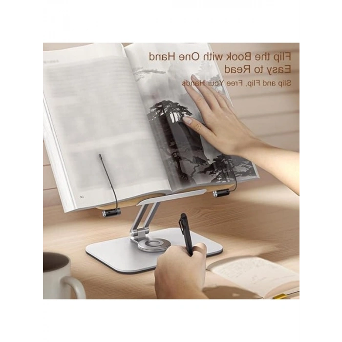 Kaliteli Karbon Çelik ve Ahşap Malzeme ile Ayarlanabilir Kitap Okuma Tutucu