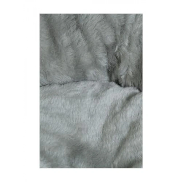 Kaliteli Kedi Köpek Simit Yatağı, Gri, 60x60 cm