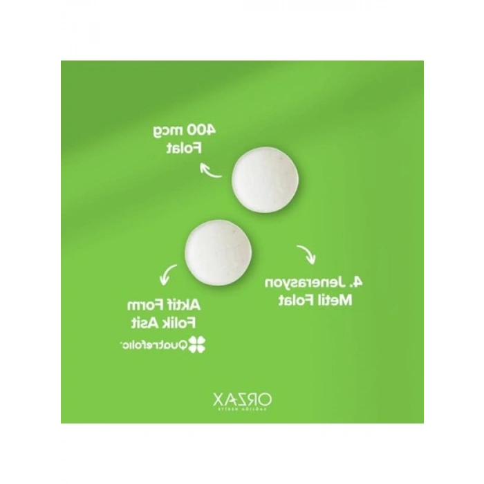 Kaliteli Methyl Folat Takviyesi, 30 Tablet