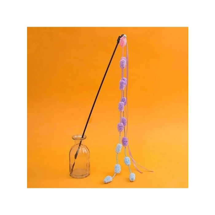 Kaliteli Olta Kedi Oyuncağı - 50 Cm Sopa ile Eğlenceli
