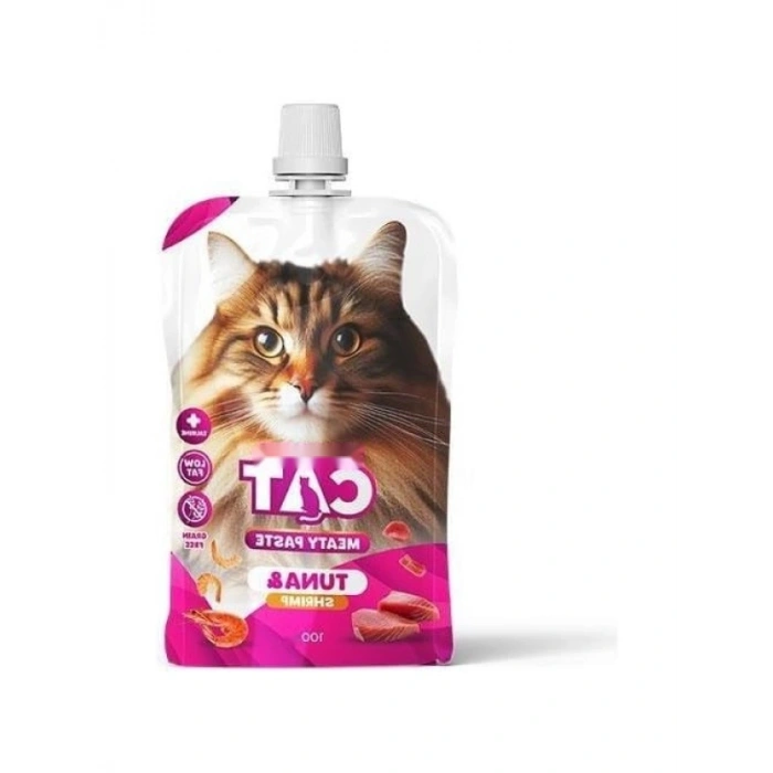 Kaliteli Ton Balığı ve Karidesli Kedi Et Ezmesi 100 Gr