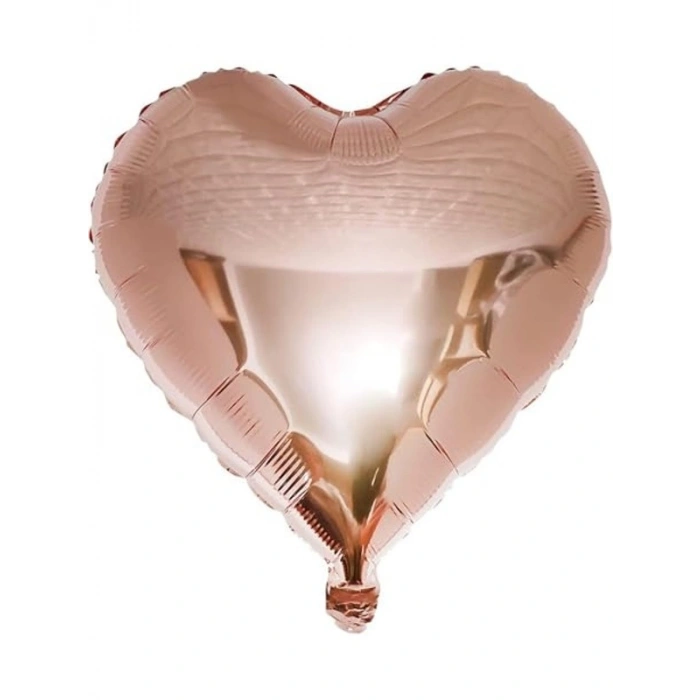 Kalp Folyo Balon, 18 İnç Rose Gold Renk Seçeneği