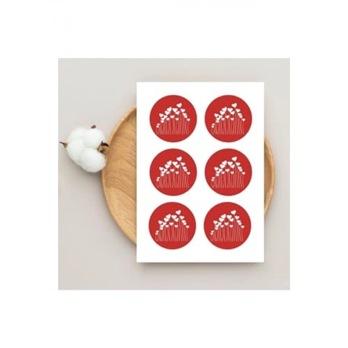 Kalp Şeklinde Çubuklar, 7.8x7.8 cm, 2 Sayfa