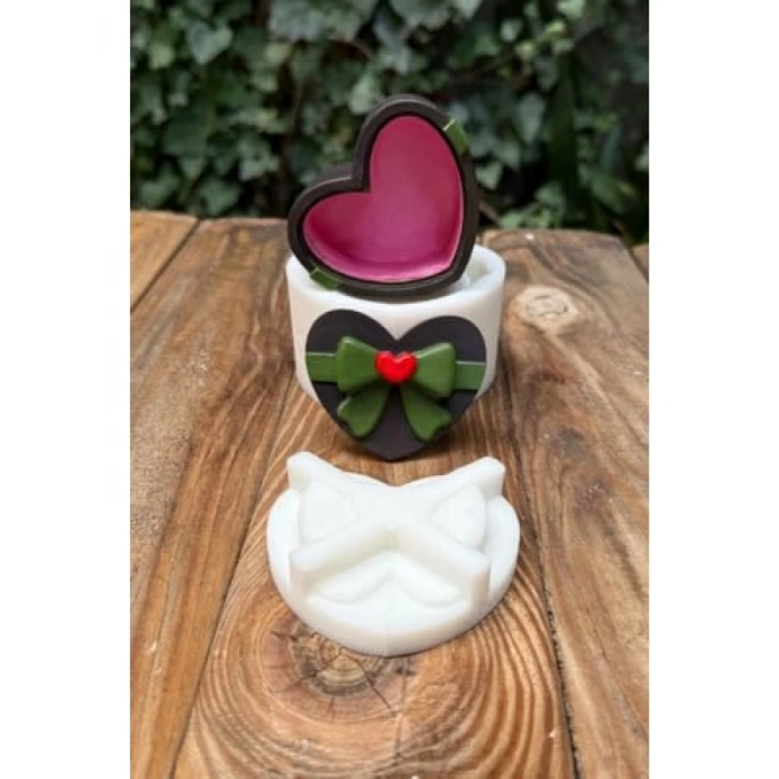 Kalp Şeklinde Silikon Kap Kalıbı